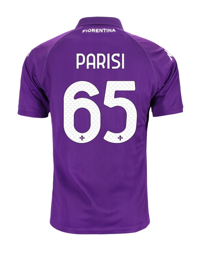 Fiorentina's 24-25 Season Home Jersey, Featuring PARISI #65