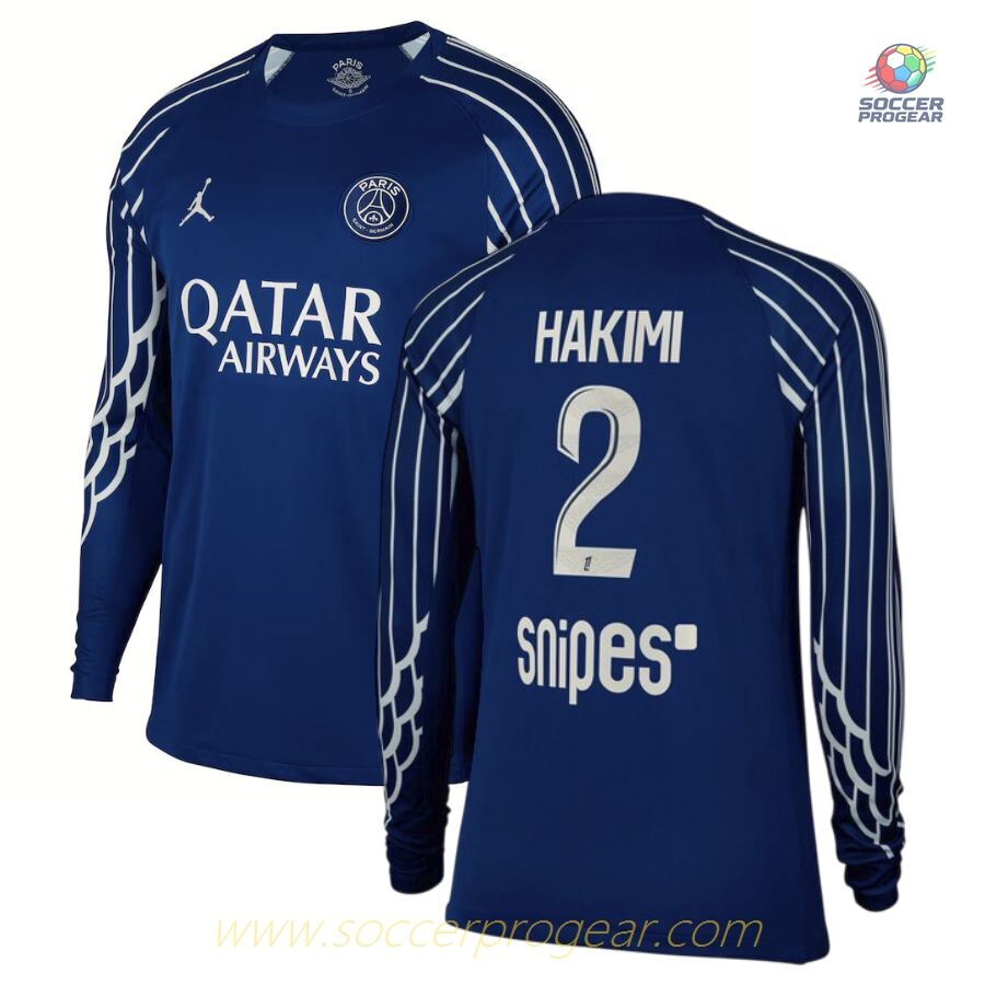 PSG Fourth Football Jersey 2024/25 Collection Long-Sleeve Hakimi