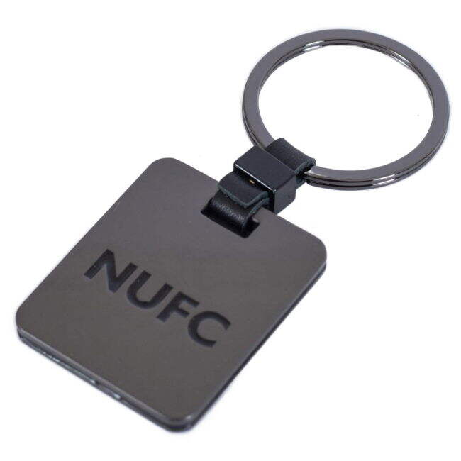 retro Newcastle United FC Galvanised Keyring