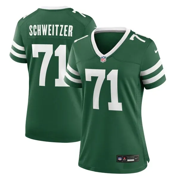 None Wes Schweitzer Game Jersey - Green | NFL Player Jersey | NFL Foot