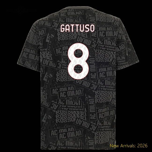 High-quality 2025-2026 Ac Milan Ftblculture Tee Aop (black) (gattus