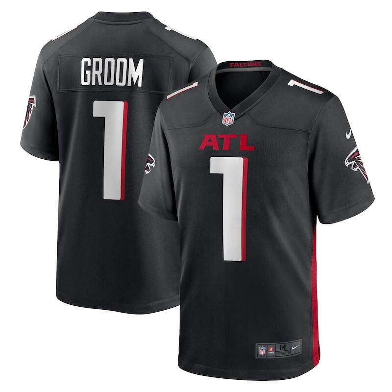 None Number 1 Groom ATL Falcons Durable Team Spirit Wear for NFL Fans