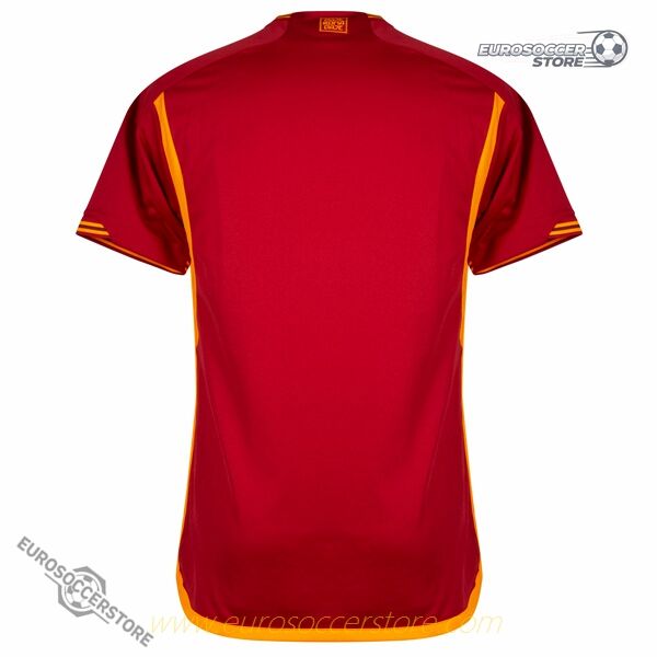 AS Roma's 23-24 Home Jersey Featuring SPQR Sponsorship