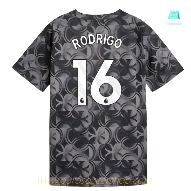 2025-2026 Man City Warm Up Jersey (Black) - Kids (Rodrigo 16)