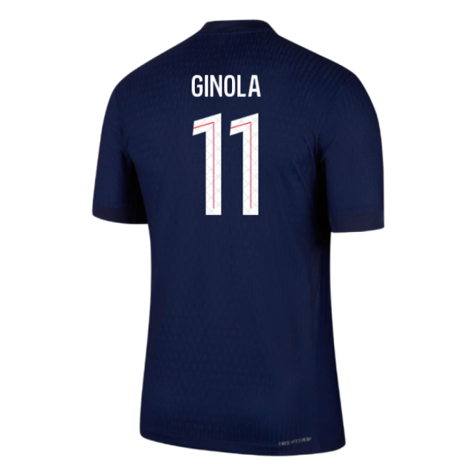 Top-Quality 2025-2026 Psg Home Dri-Fit Adv Authentic Shirt (Ginola 11)