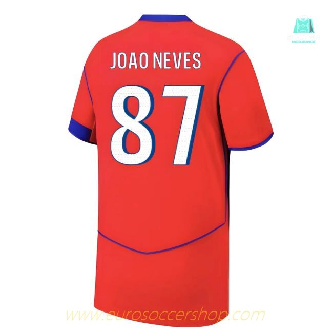 2025-2026 PSG Third Shirt (Kids) (Joao Neves 87)