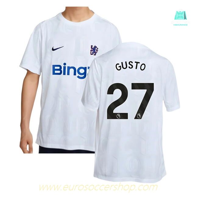 2025-2026 Chelsea Academy Pro Pre-Match Football Top (White) (Gusto 27)