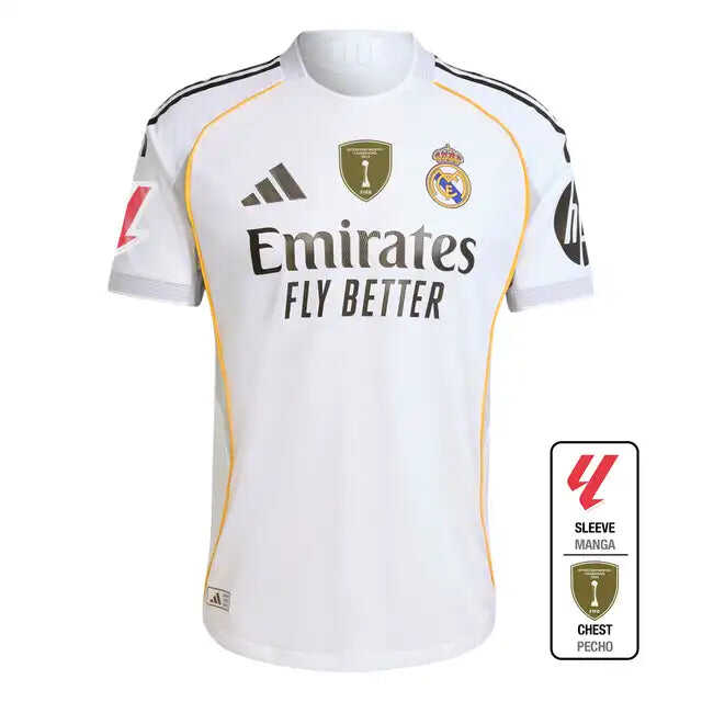 Player Version Real Madrid Home Soccer Jersey 2025/26 Authentic Kit