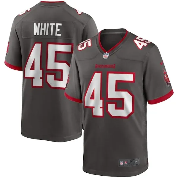 None Devin White Game Jersey - Pewter | NFL Player Jersey | NFL Footba
