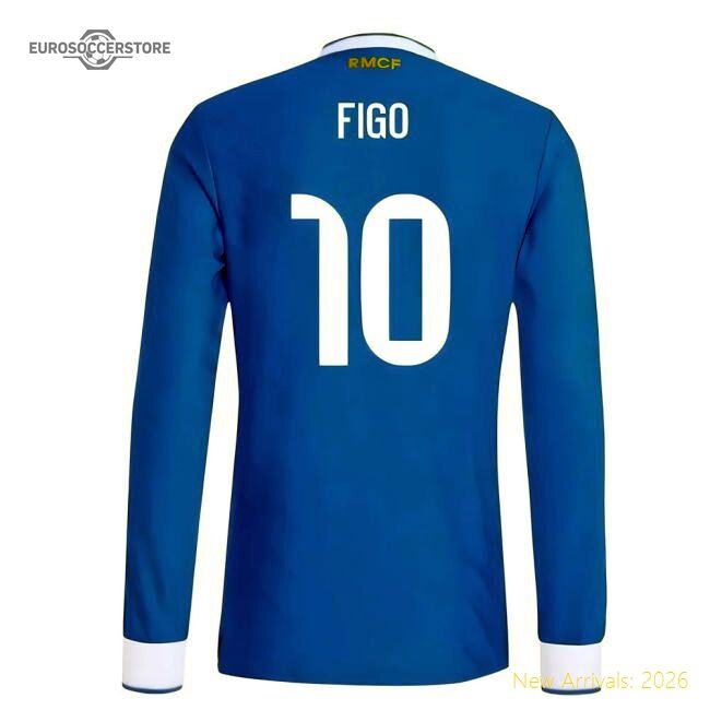 2025-2026 Real Madrid Authentic Long Sleeve Change Jersey (figo 10)