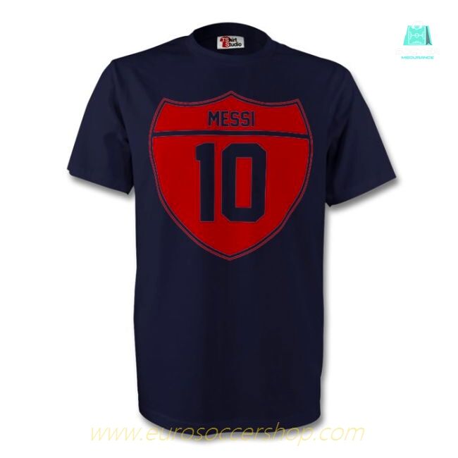 Lionel Messi Barcelona Crest Tee (navy) - Kids