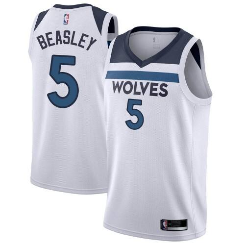 Nike Minnesota Timberwolves #5 Malik Beasley White NBA Swingman Association Edition Jersey Mens