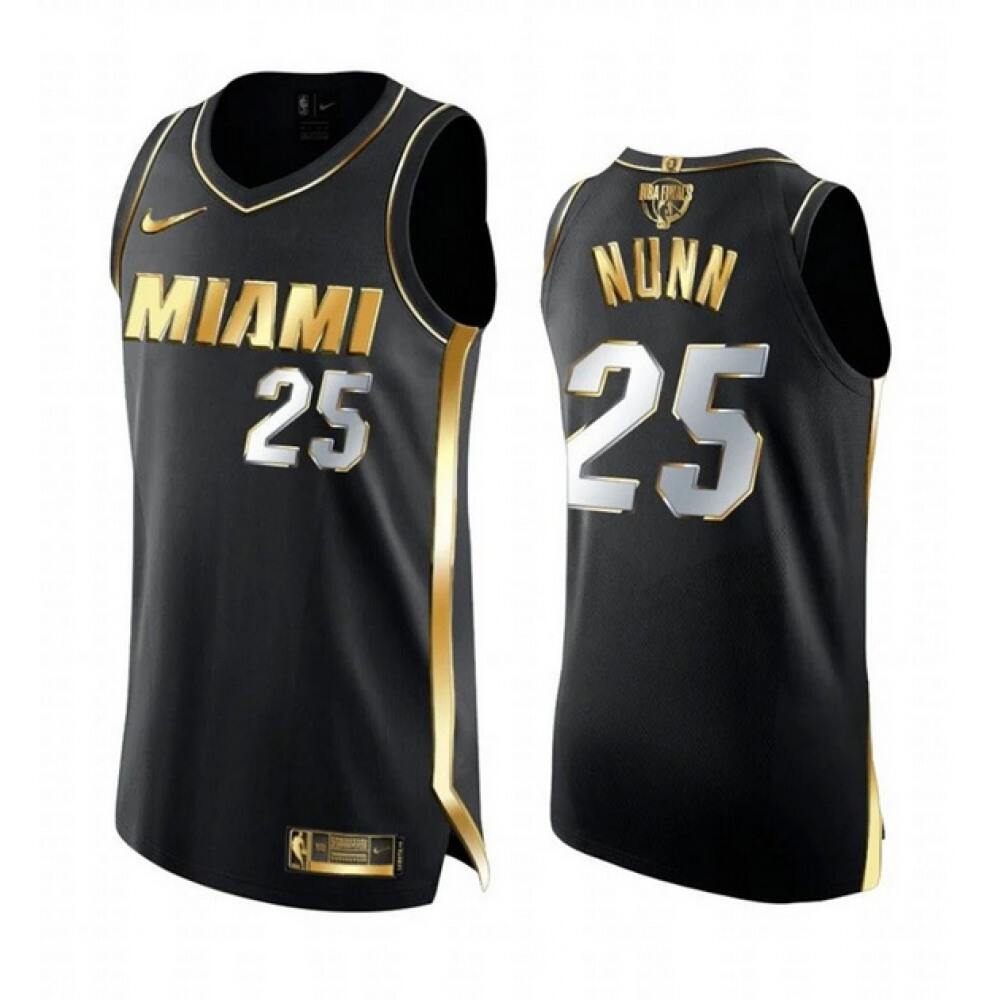 Game-Ready Men's Miami Heat #25 Kendrick Black Basketball Jersey
