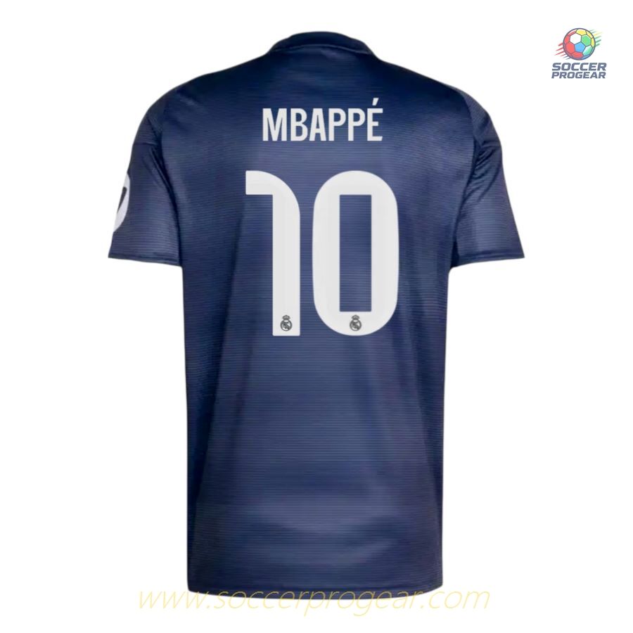 Real Madrid Away Soccer Jersey 2025-2026 Season Mbappe