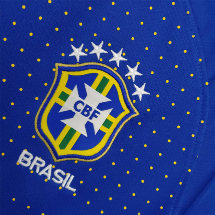 Brazil Retro Soccer Jersey 2010 Away Blue Football Shirt - Official