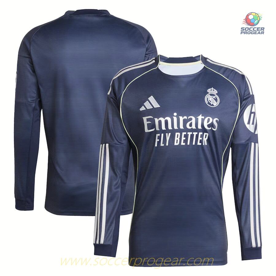 Real Madrid 2025/26 Collection Away Long-Sleeve Team Jersey