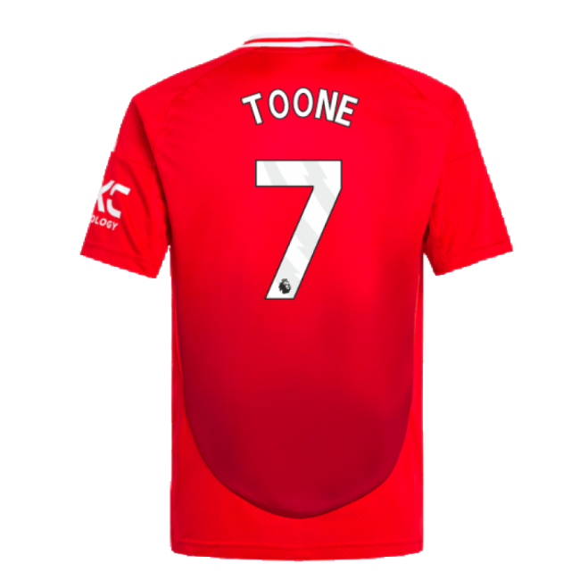 Match-Quality Man Utd 2024-2025 Man Utd Home Shirt (Kids) (Toone 7)