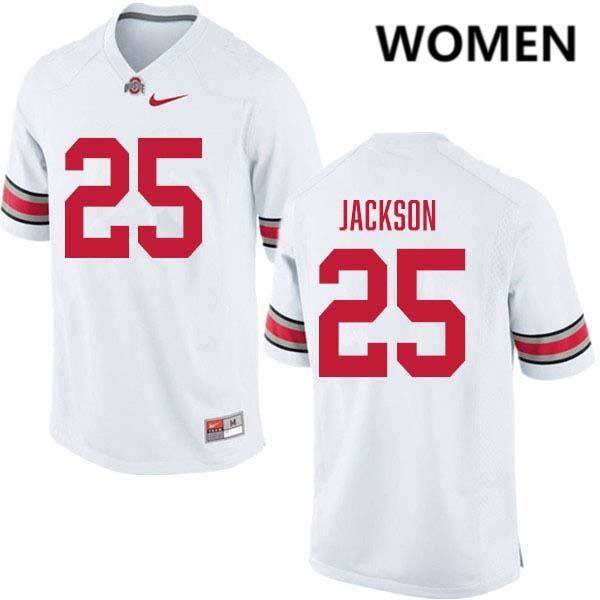 Women's Ohio State Buckeyes #25 Bo Jackson White Nike Stitch Jerseys