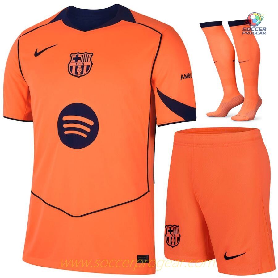 Barca 2025/26 Collection Third Children Soccer Uniform Soccer Jersey