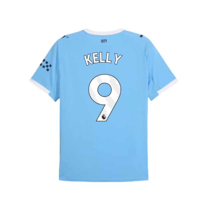 Men's 2025-2026 Man City Home Shirt (Kelly 9)