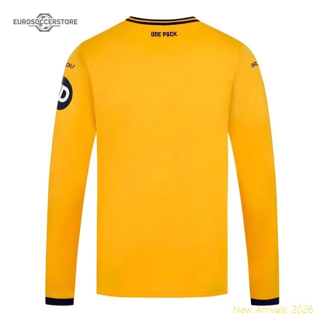 Official 2024-2025 Wolves Long Sleeve Home Shirt - Premium Quality