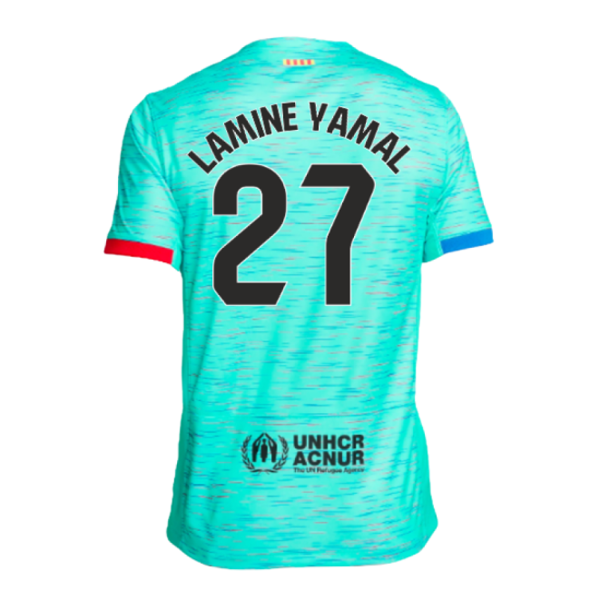 2023-2024 Barcelona Third Authentic Football Shirt (Lamine Yamal 27)