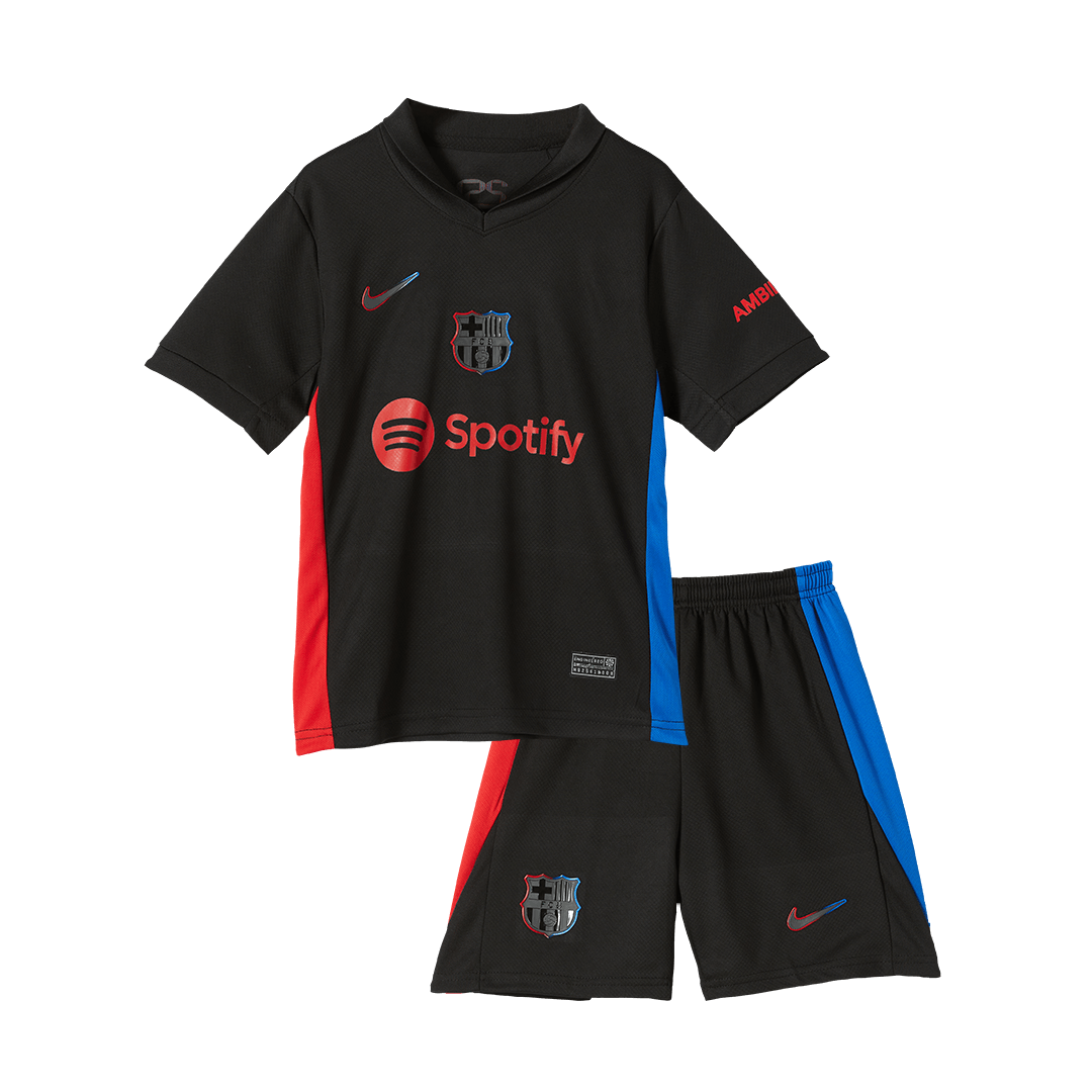 Kid's Barcelona Away Soccer Jersey Kit(Jersey+Shorts) 2024/25Authentic