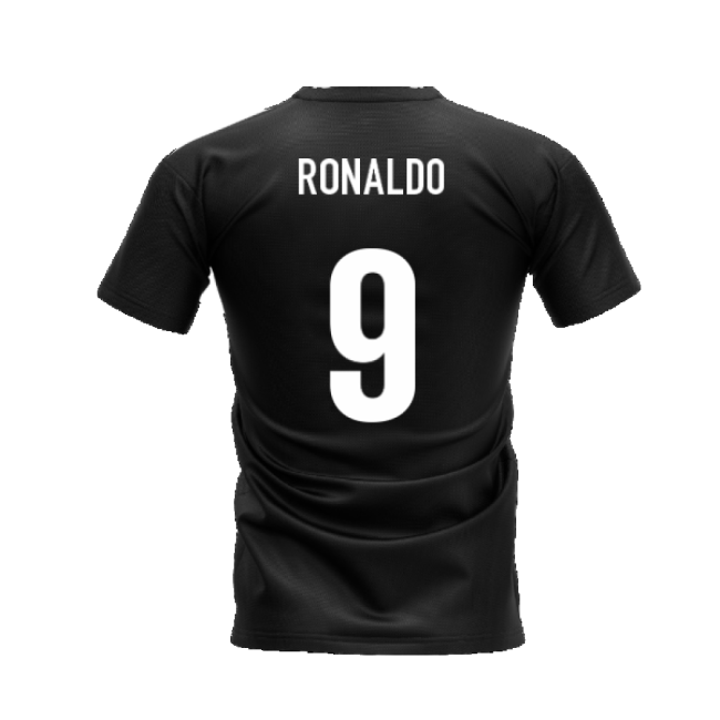 Soccer Ronaldo R9 Legend T-Shirt (Black) (Ronaldo 9) Championship
