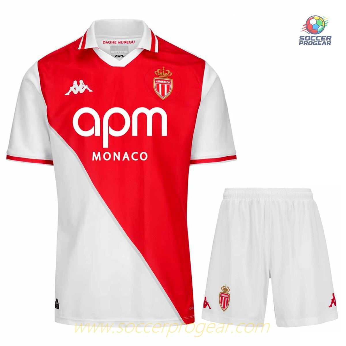 AS Monaco Home Youthren's Football Kit Football Jersey 2024-2025 Season