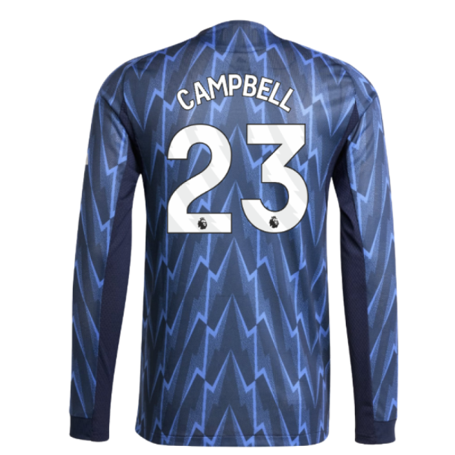 Adult 2025-2026 Arsenal Authentic Long Sleeve Away Shirt (Campbell 23)