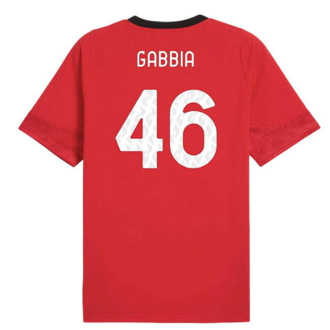 2025-2026 AC Milan Training Jersey (Red) (Gabbia 46)