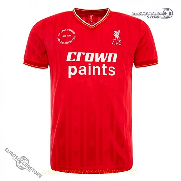 1985-1986 Liverpool Retro Home Red Football Jersey