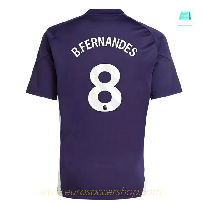 2025-2026 Man Utd Training Jersey (Aurora Plum) - Kids (B.Fernandes 8)