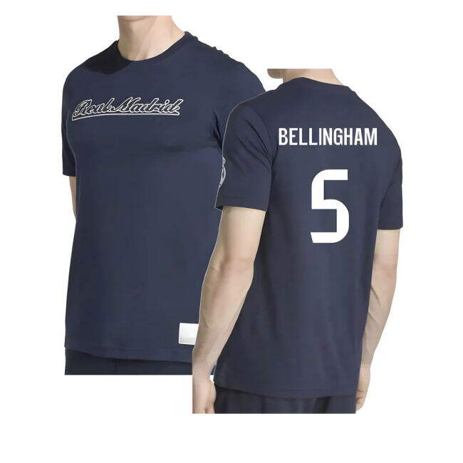 2025-2026 Real Madrid US Tee (Navy) (Bellingham 5)