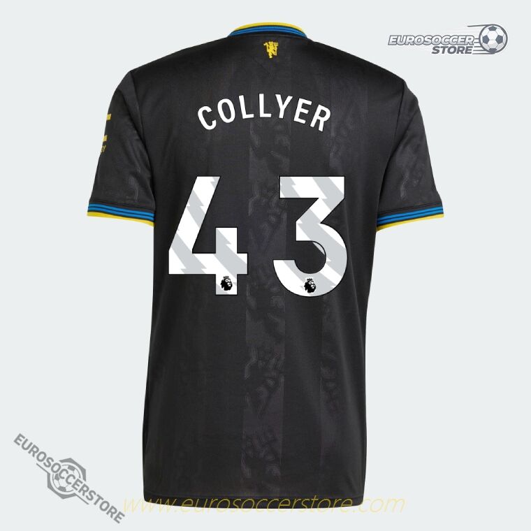 Manchester United's Third Jersey for the 25-26 season, featuring COLLYER with the number 43.