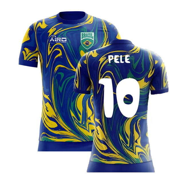 Match Replica Brazil Away Fan Shirt (Kids) (Pele 10)
