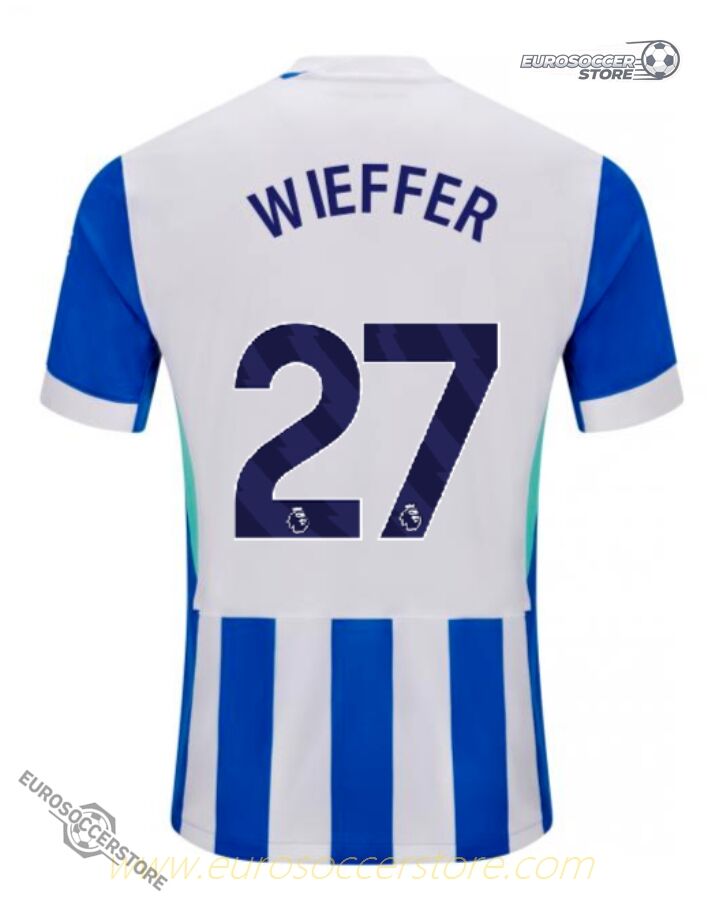 Brighton Hove Albion 25-26 Season Home Jersey with WIEFFER 27 Printing
