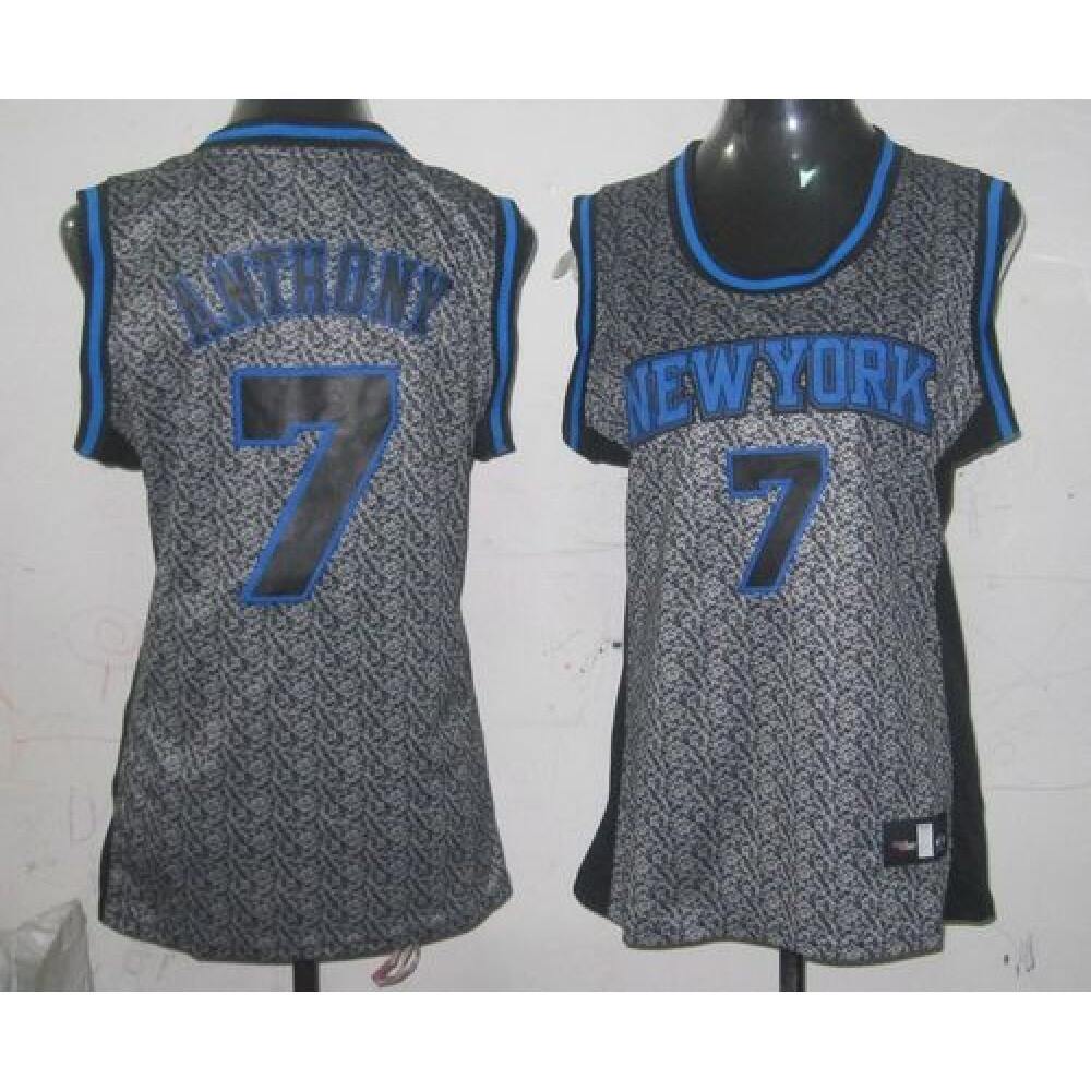 Performance Elite Men's NY Knicks #7 Carmelo None Basketball Jersey