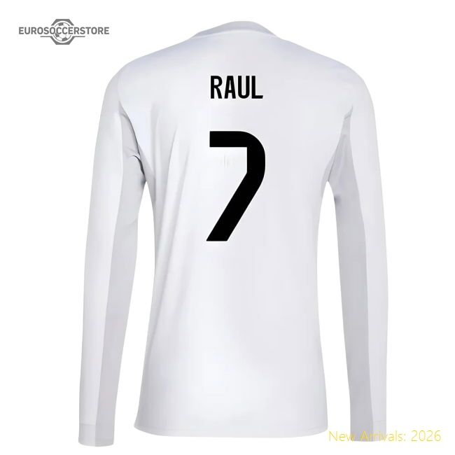 2025-2026 Real Madrid Long Sleeve Home Kit (raul 7) - Budget-friendly