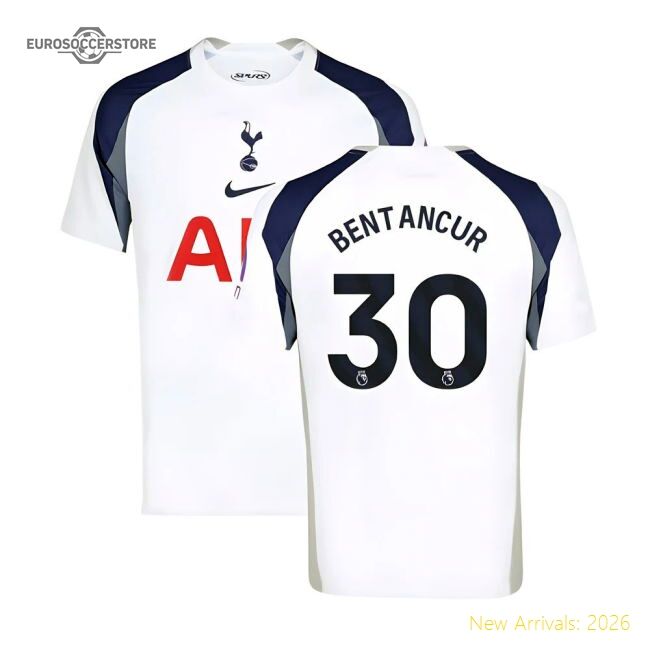 Official 2025-2026 Tottenham Hotspur Home Shirt (bentancur 30)