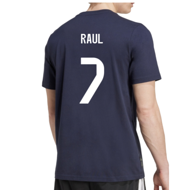 2025-2026 Real Madrid Seasonal Graphic Tee (legend Ink) (raul 7)