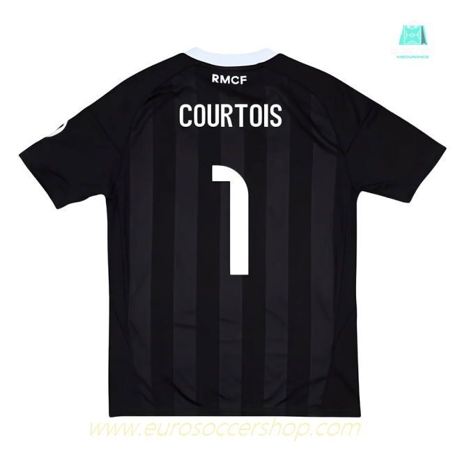 2025-2026 Real Madrid Third Goalkeeper Youth Kit (Black) (Courtois 1)