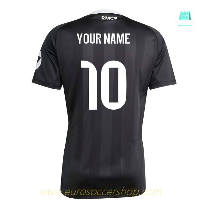 2025-2026 Real Madrid Third Goalkeeper Shirt (Black) (Your Name)