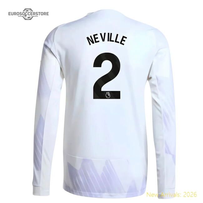Authentic 2025-2026 Man Utd Authentic Long Sleeve Away Shirt (neville