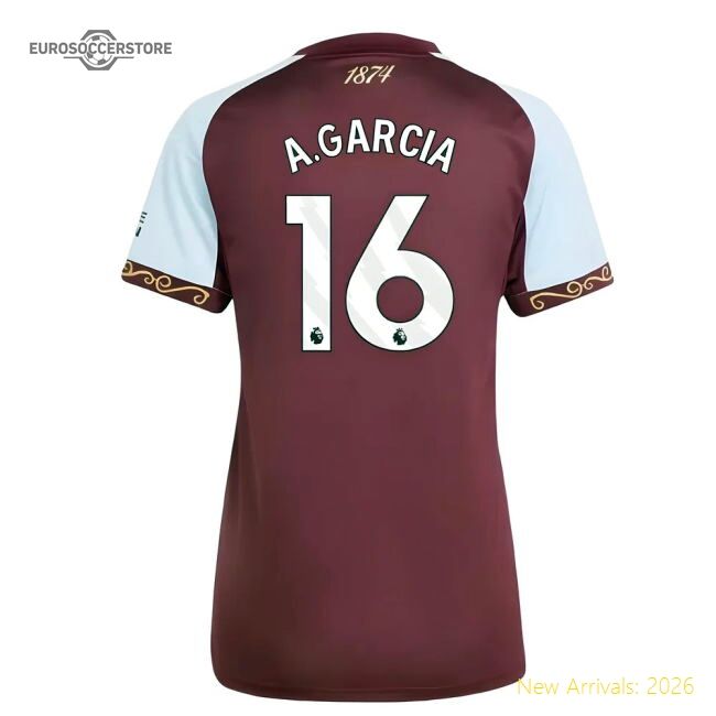 Authentic 2025-2026 Aston Villa Home Shirt (womens) (a.garcia 16)