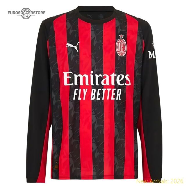 Ac Milan Top-tier Home Jersey Calcio Italiano Performance Fabric