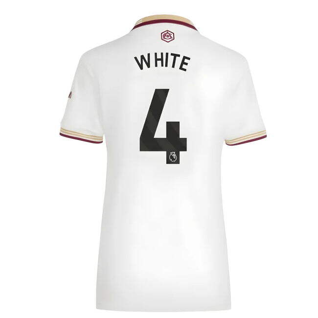 White 4 Elite Style Arsenal Third Player Jersey 2025-2026 (Womens)