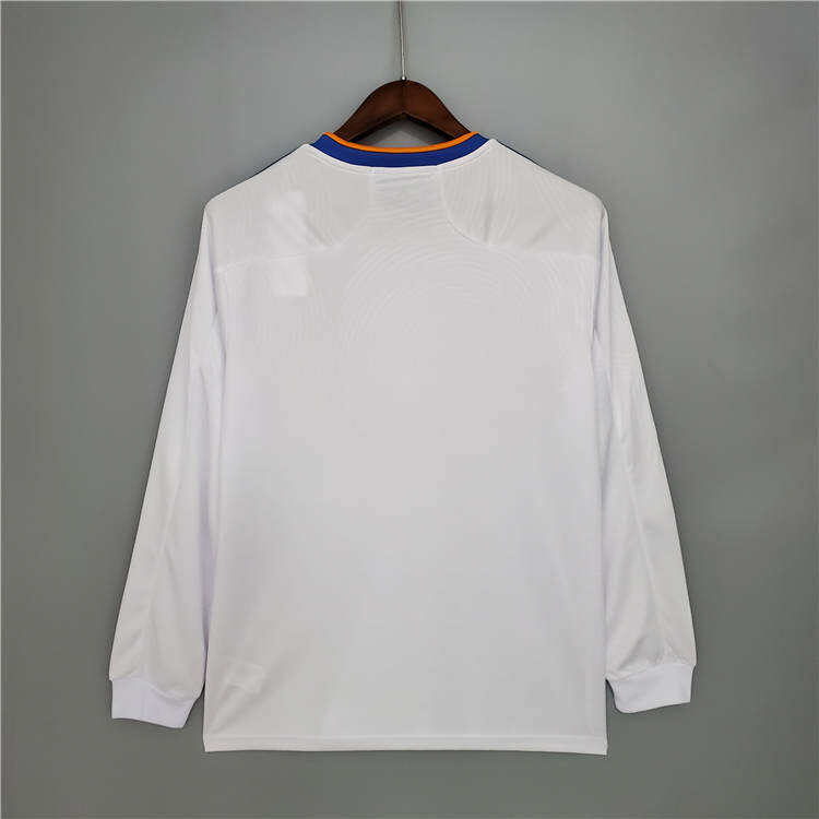 Real Madrid 21-22 Home White Soccer Jersey Football Shirt Long Sleeve