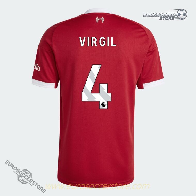 Liverpool's VIRGIL 4 Home Jersey for the 25-26 season