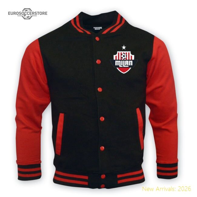 Ac Milan College Baseball Winter Jacket (black) - Kids - Fan Collection